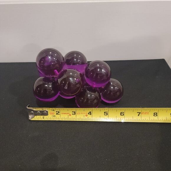 Vintage Acrylic Grapes Mid Century Lucite Purple Large Grapes - Picture 9 of 11